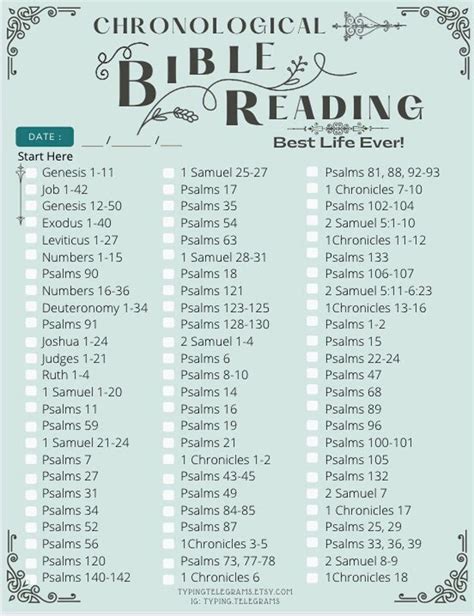 Here is the basic <b>chronological</b> <b>order</b> of the Old Testament: - Genesis (concurrent with the Book of Job) - Exodus and Leviticus - Number and Deuteronomy - Joshua - Judges and Ruth - 1 Samuel and 2 Samuel - Concurrent with 1 and 2 Samuel are woven 1 Chronicles and Psalms, as well as the prophets Amos and Hosea. . Bible in chronological order jw org